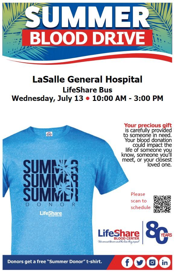 Donate blood today and receive a free t-shirt!