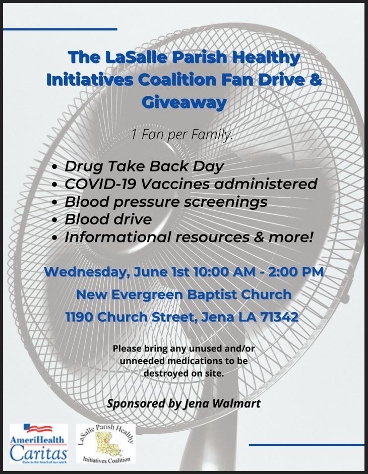 LaSalle Healthy Initiatives Coalition Yearly Fan Drive, etc.