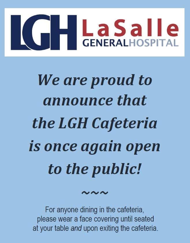 LGH Cafeteria Re-opens to the Public